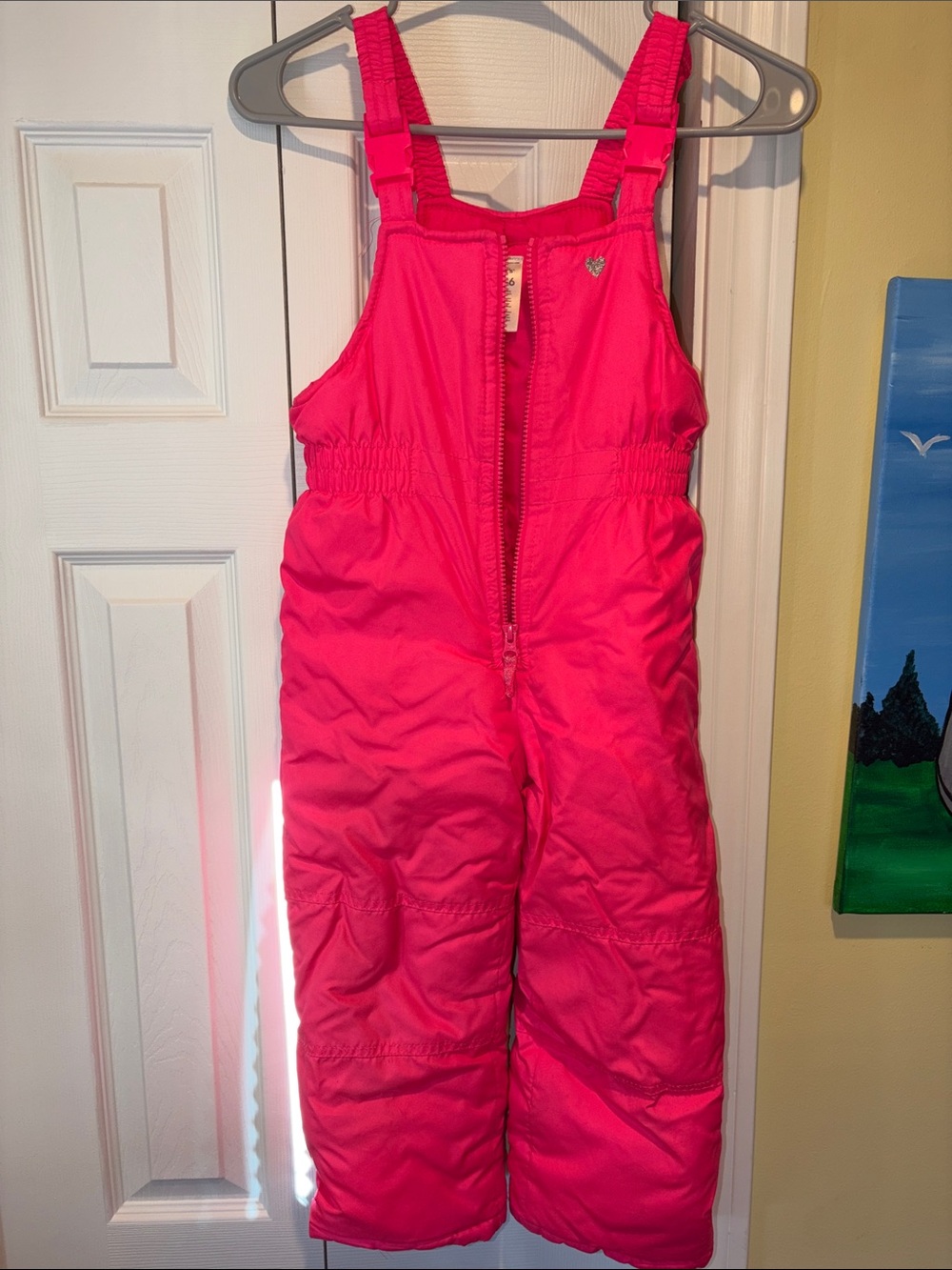 Carter's Bright Hot Pink Insulated Snow Overalls